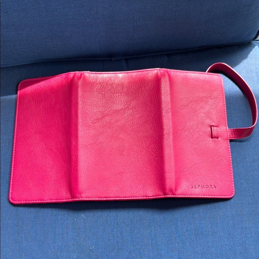 Sephora Pink Cosmetic Bag with Tri-Fold Design